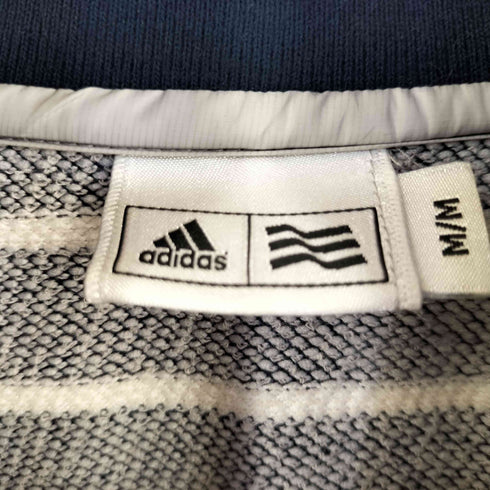 アディダス adidas ロゴワッペン スウェット切替 ハイネック ジップジャケット レディース M