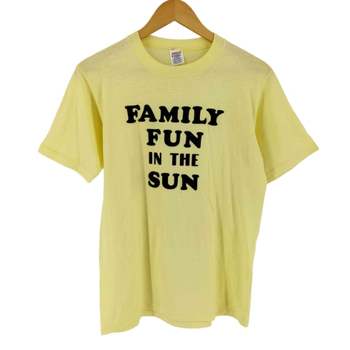 ジャージーズ JERZEES 80s USA製 フロッキープリント Tシャツ メンズ M