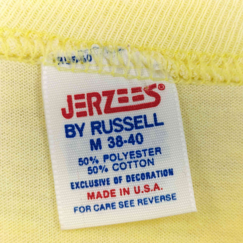 ジャージーズ JERZEES 80s USA製 フロッキープリント Tシャツ メンズ M