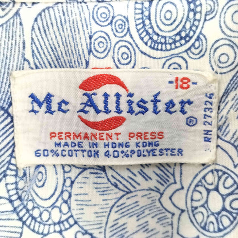 Mc Allister 70s 花柄 半袖シャツ メンズ 18