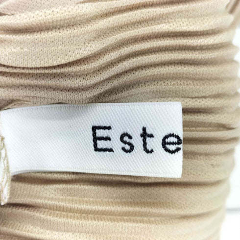エステラケー Estella.K プリーツレースアップショルダートップス レディース FREE
