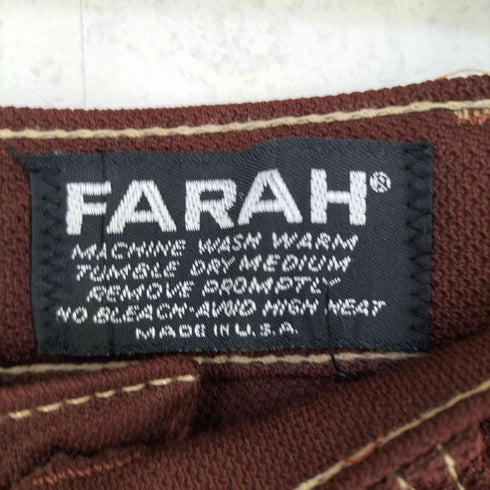 ファーラー FARAH 70-80s USA製 scovilジップ ブーツカットパンツ メンズ