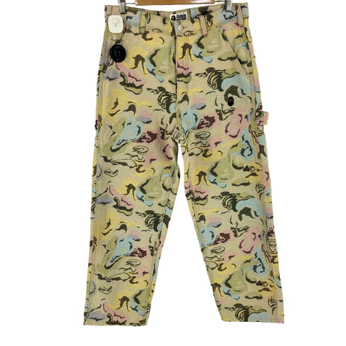 アベイシングエイプ A BATHING APE BAPE ART CAMO GOBELIN WORK PANTS メンズ L