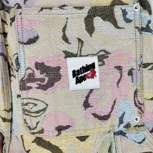 アベイシングエイプ A BATHING APE BAPE ART CAMO GOBELIN WORK PANTS メンズ L