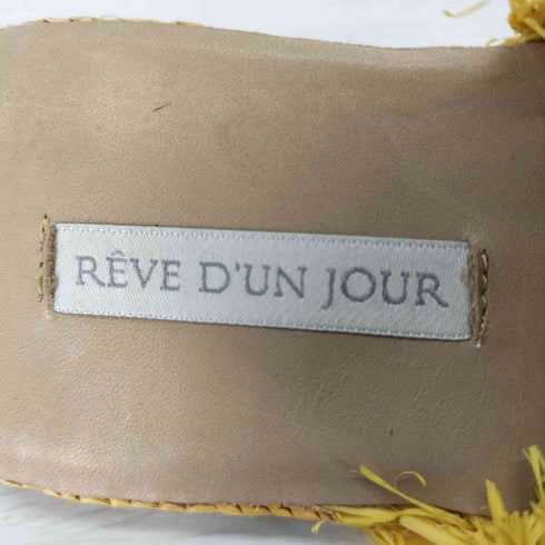 REVE D’UN JOUR 編み込み ラフィア サンダル レディース 40