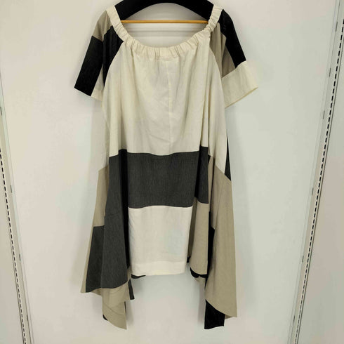 mikomori パッチワークオフショルチュニックワンピース レディース M
