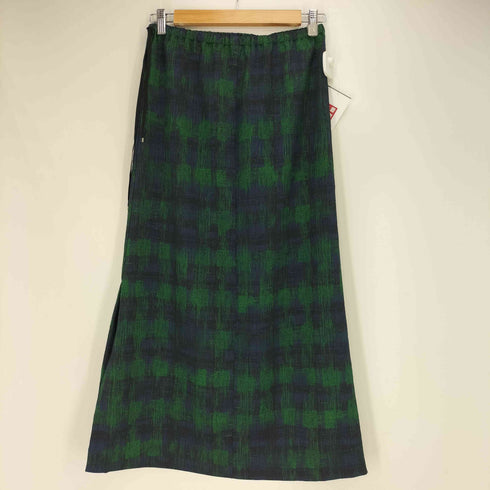 マカフィー MACPHEE 24AW ドローイングチェックプリント イージースカート レディース JPN:34