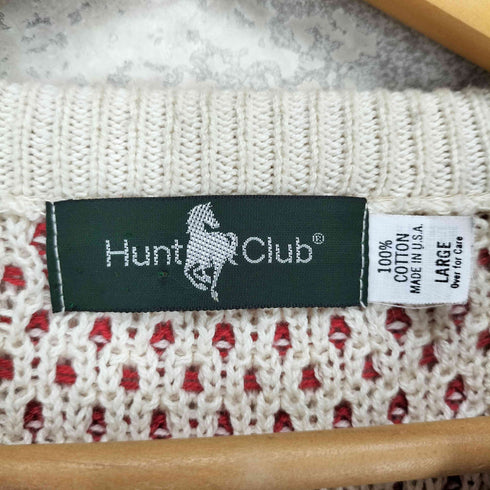 ハントクラブ HUNT CLUB USA製 COTTON ニット メンズ L