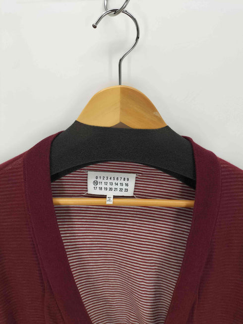 エムエムシックスメゾンマルジェラ MM6 Maison Margiela 12ss ボーダーレイヤードガーゼカーディガン レディース