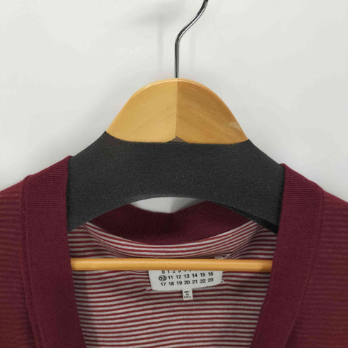 エムエムシックスメゾンマルジェラ MM6 Maison Margiela 12ss ボーダーレイヤードガーゼカーディガン レディース