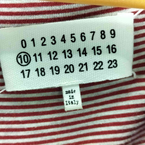 エムエムシックスメゾンマルジェラ MM6 Maison Margiela 12ss ボーダーレイヤードガーゼカーディガン レディース