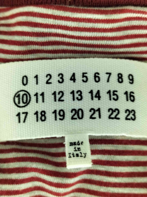 エムエムシックスメゾンマルジェラ MM6 Maison Margiela 12ss ボーダーレイヤードガーゼカーディガン レディース
