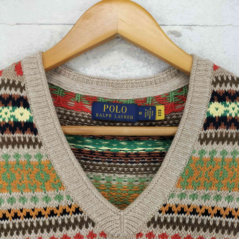 ポロラルフローレン POLO RALPH LAUREN Fair lsle Vネックトップ メンズ M