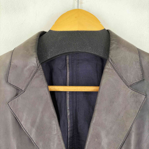 アルマーニコレツィオーニ ARMANI COLLEZIONI 裏地リネン ラムスキン テーラードジャケット メンズ JPN:48