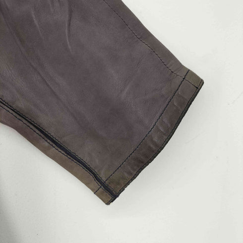 アルマーニコレツィオーニ ARMANI COLLEZIONI 裏地リネン ラムスキン テーラードジャケット メンズ JPN:48