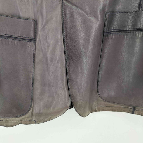 アルマーニコレツィオーニ ARMANI COLLEZIONI 裏地リネン ラムスキン テーラードジャケット メンズ JPN:48