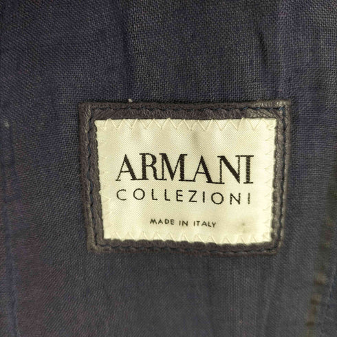 アルマーニコレツィオーニ ARMANI COLLEZIONI 裏地リネン ラムスキン テーラードジャケット メンズ JPN:48