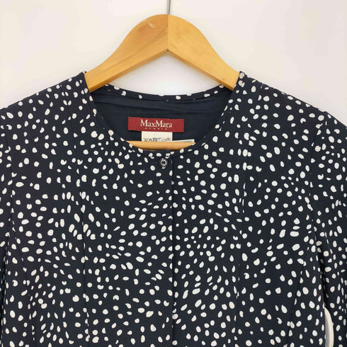 マックスマーラステュディオ MAX MARA STUDIO ハーフボタン 比翼 ドットワンピース レディース J 36