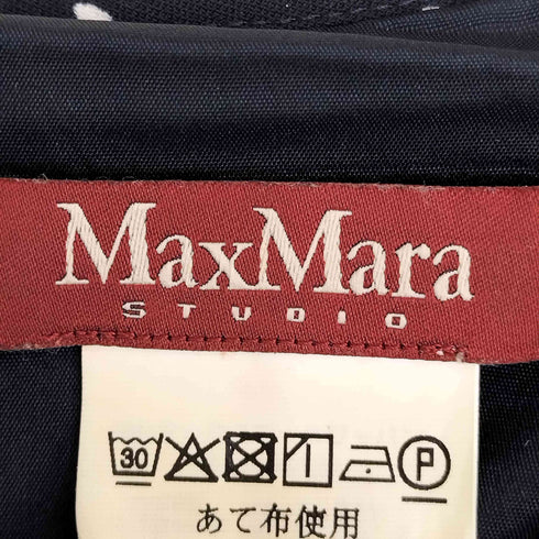 マックスマーラステュディオ MAX MARA STUDIO ハーフボタン 比翼 ドットワンピース レディース J 36