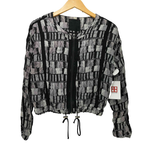 JUST FEMALE YALL BOMBER 総柄 裾ドローコード ノーカラー ジャケット レディース 38