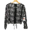 JUST FEMALE YALL BOMBER 総柄 裾ドローコード ノーカラー ジャケット レディース 38