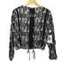 JUST FEMALE YALL BOMBER 総柄 裾ドローコード ノーカラー ジャケット レディース 38