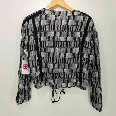 JUST FEMALE YALL BOMBER 総柄 裾ドローコード ノーカラー ジャケット レディース 38