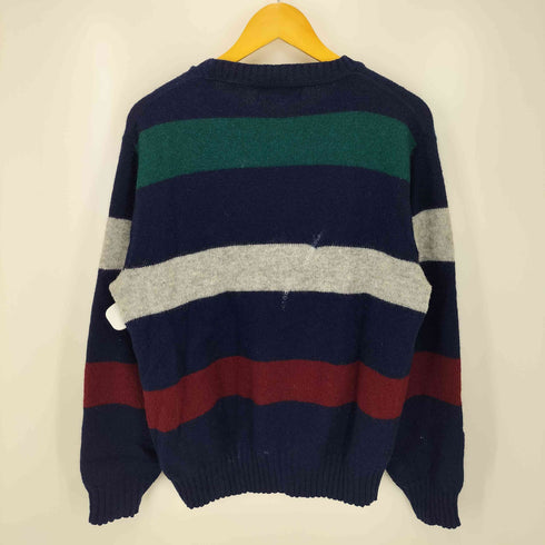 ピューリタン PURITAN 80-90S USA製 ボーダー ウール ニット セーター メンズ import:L