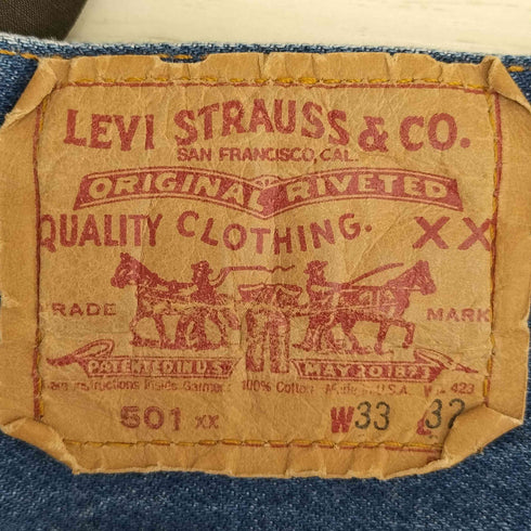 リーバイス Levis 90s 99年製造 USA製 ボタン裏524 ボタンフライ 501 ストレートデニム メンズ W33L32