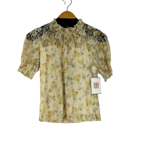 ジルバイジルスチュアート JILL by JILLSTUART フローラルデザイン 総レース ハイネック シアカットソー レディース JPN:S