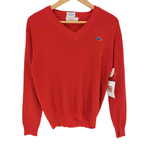 アイゾッドラコステ IZOD LACOSTE 80S ワンポイント ワッペン Vネック クルーネック アクリル ニット メンズ 20