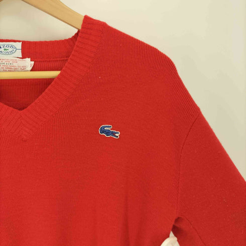 アイゾッドラコステ IZOD LACOSTE 80S ワンポイント ワッペン Vネック クルーネック アクリル ニット メンズ 20
