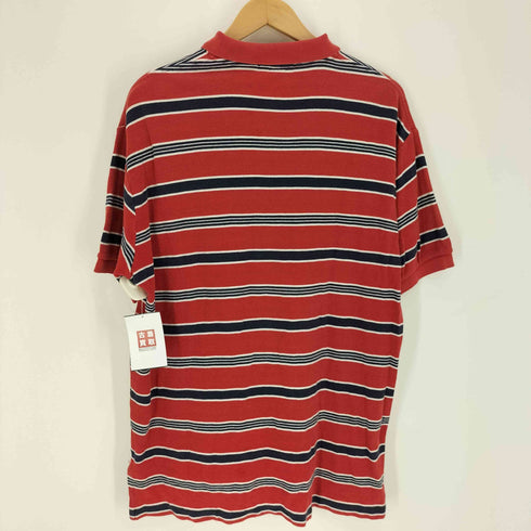 ポロバイラルフローレン Polo by RALPH LAUREN 90S ポニー刺繍 ワッフル地 マルチボーダー S/S ポロシャツ メンズ import:M