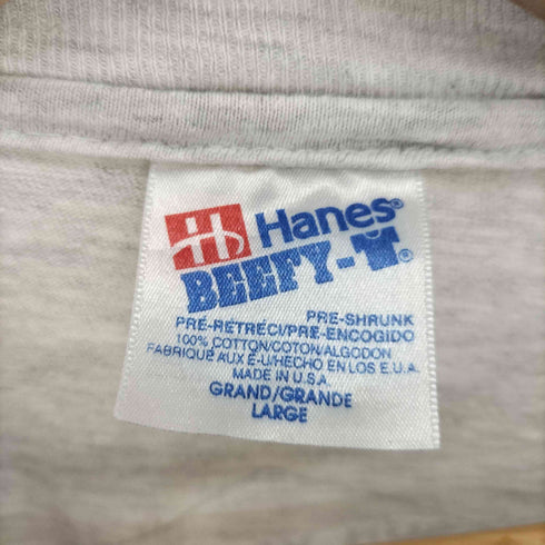 ヘインズ Hanes 90S USA製 BEEFY フロントプリント S/S Tシャツ メンズ import:L