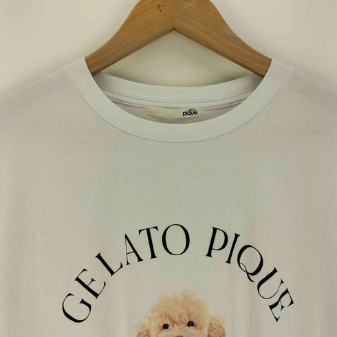 ジェラートピケ gelato pique DOG柄ワンポイントTシャツ レディース ONE SIZE