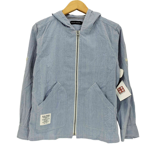 BLUE CROSS ストライプ ジップアップシャツパーカー レディース JPN:M
