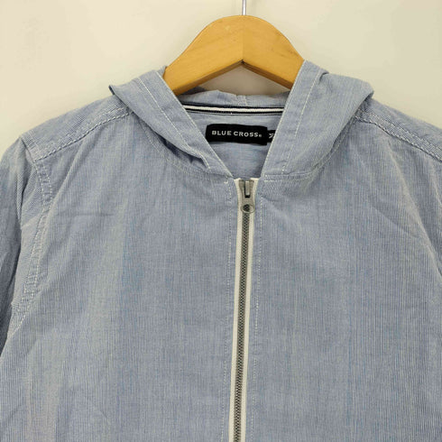 BLUE CROSS ストライプ ジップアップシャツパーカー レディース JPN:M