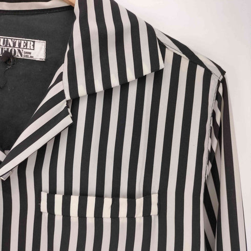 COUNTER ACTION ストライプ スナップボタン オープンカラー L/S シャツ メンズ import:M