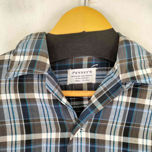 ペニーズ PENNEYS 60S L/S チェック 開襟 シャツ ボックス メンズ 14 1/2