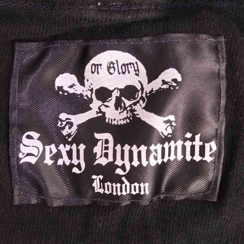 SEXY DYNAMITE LONDON スカル マシンガン Hasta la victoria siempre メッセージ プリント Tシャツ Y2K メンズ JPN:M