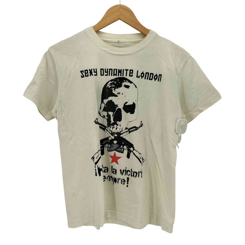 SEXY DYNAMITE LONDON スカル マシンガン Hasta la victoria siempre メッセージ プリント Tシャツ Y2K メンズ JPN:M