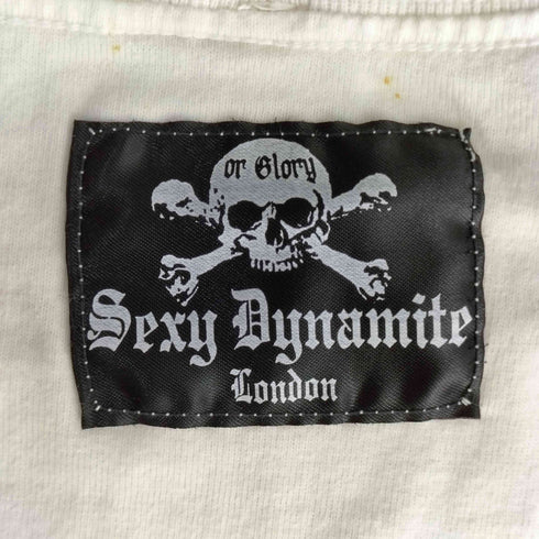 SEXY DYNAMITE LONDON スカル マシンガン Hasta la victoria siempre メッセージ プリント Tシャツ Y2K メンズ JPN:M