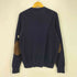 ポロラルフローレン POLO RALPH LAUREN 現行タグ ポニー無し 羊革エルボーパッチ ウール カーディガン メンズ import:M