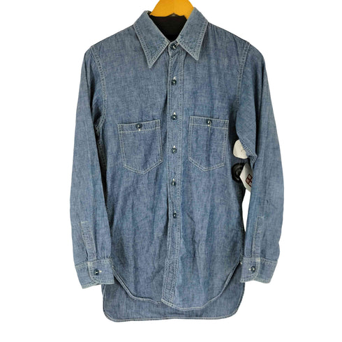 BUTCHER PRODUCTS 襟ダブルステッチ マチ付き シャンブレーシャツ メンズ 14