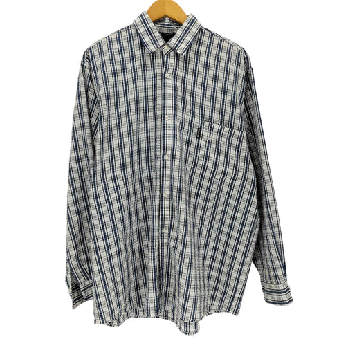 ステューシー Stussy 90s USA製 OLD 赤青タグ シアサッカーチェックシャツ メンズ XL