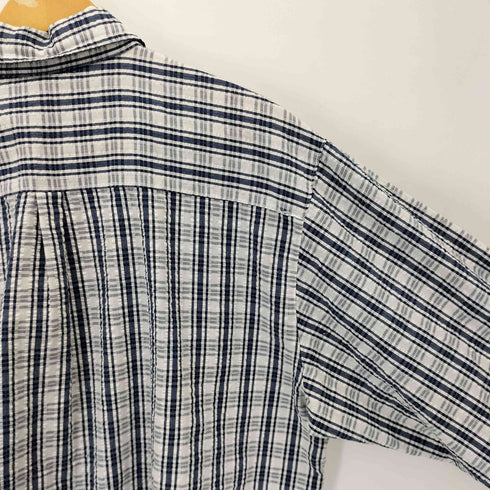 ステューシー Stussy 90s USA製 OLD 赤青タグ シアサッカーチェックシャツ メンズ XL