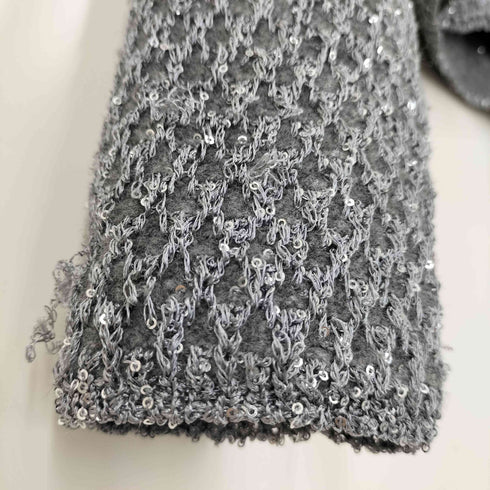 ザラ ZARA メタリック ニット スパンコール オープン カーディガン レディース import:S