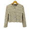 ザラ ZARA ツイード ノーカラー ジャケット レディース import:S