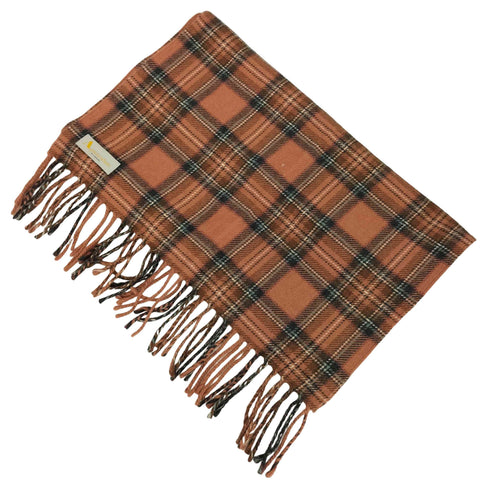 アクアスキュータム AQUASCUTUM フリンジチェック柄マフラー メンズ