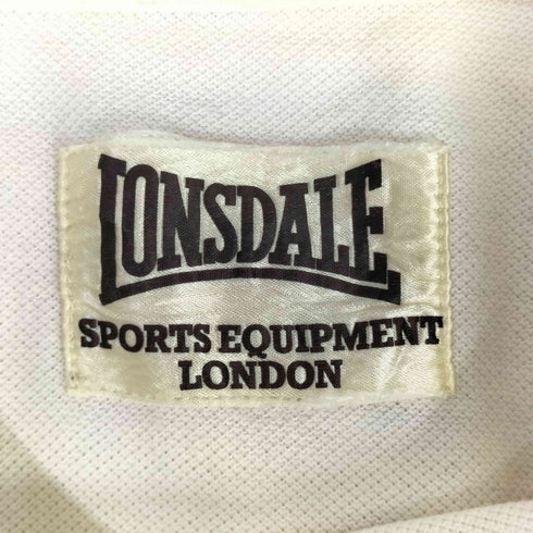 ロンズデール LONSDALE チェッカー ライン ロゴ刺繍 ポロシャツ メンズ import:M